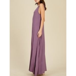 NWT Purple Reversible Pocket Maxi Dress